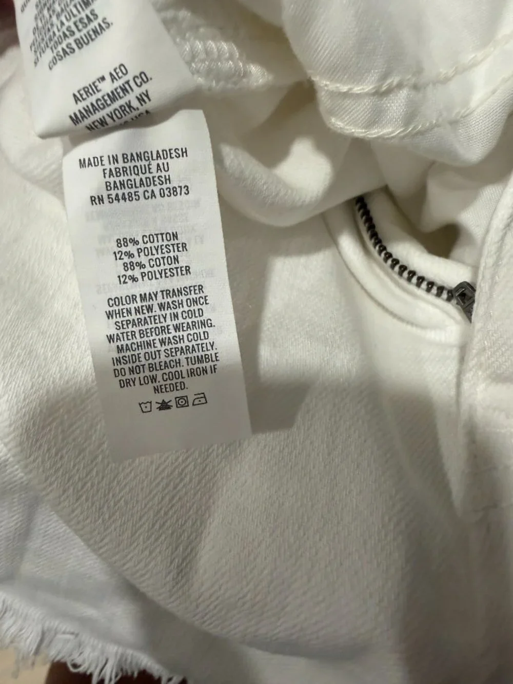 Aerie Daydream White Denim Short